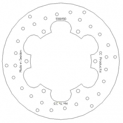 Husqvarna Bromsskiva Fram 230 mm 1987-91  nr: 5100-158