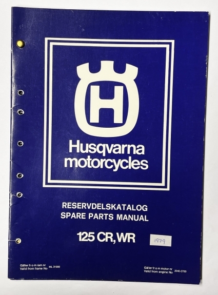 Husqvarna Spare Parts 125CR/ WR 1979  1012072-96