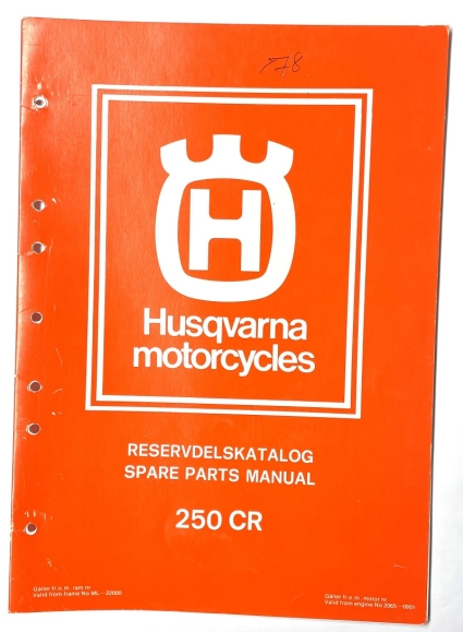 Husqvarna Spare Parts 250CR 1978  1012065-96
