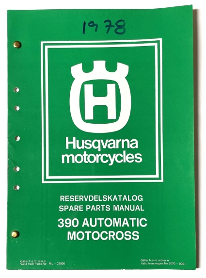 Husqvarna Spare Parts 390AE 1978  1012064-96