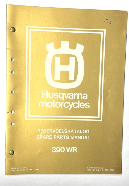 Husqvarna Spare Parts 390WR 1978  1012070-96