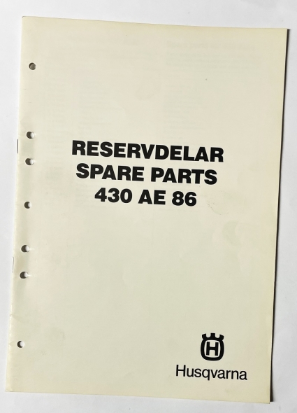 Husqvarna Spare Parts Manual 430AE 1986 1517876-01