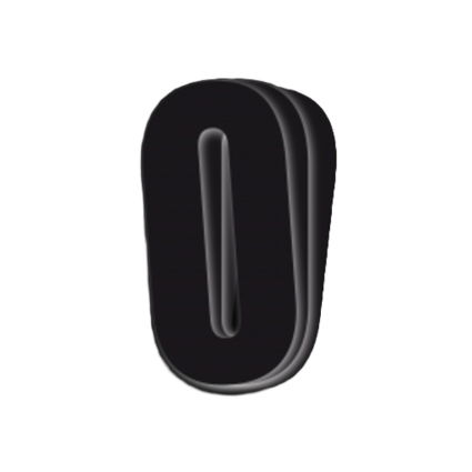 Siffra 0 Svart 3-pack 14cm. 1011-0