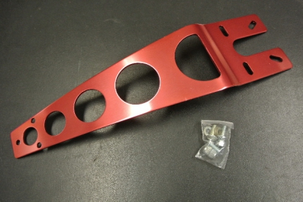 Skärmstag retro aluminium, Rödeloxerad 