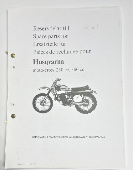 Spare Parts for 250 / 360 1966-67   M18801-1