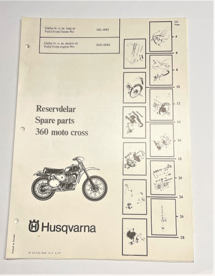 Spare Parts for 360CR 1974-75  ML 0001-  1012031-96