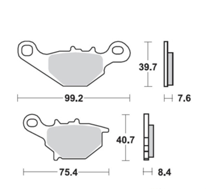 Suzuki/ Kawasaki  Bromsbelägg 46-12-109